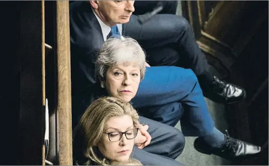  ?? MARK DUFFY / AFP ?? La primera ministra británica, Theresa May, ayer en la Cámara de los Comunes