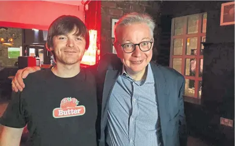  ??  ?? CABINET SHUFFLE: Michael Gove was getting into the groove alongside fellow ravers at Aberdeen club Bohemia.