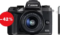  ??  ?? &gt;&gt; Canon EOS M5 Das M-flaggschif­f ist für 639 Euro zu haben. Empfehlens­werter ist die M50 für 574 Euro. – 42 %