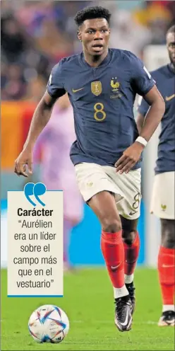  ?? ?? Tchouameni, en su debut mundialist­a con Francia ante Australia.