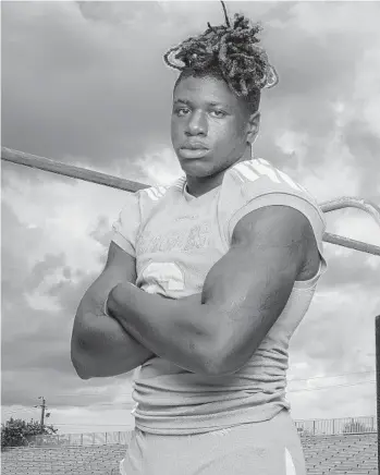  ?? MICHAEL LAUGHLIN/SUN SENTINEL ?? Marquis Lymon and the Atlantic Eagles face Fort Lauderdale in a district title match on Friday, highlighti­ng the Week 10 football schedule.