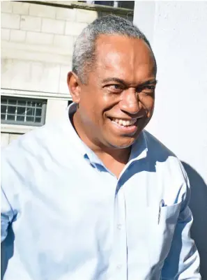  ?? Photo: Ronald Kumar ?? The Fiji Times Editor-in-Chief Fred Wesley outside the High Court on May 22, 2018.