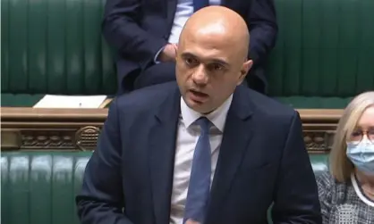  ?? ?? Sajid Javid announcing in the House of Commons the cut to the Covid isolation period. Photograph: House of Commons/PA