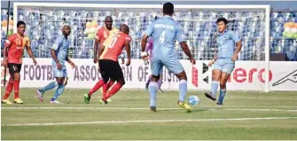  ??  ?? Wedson Anselme of East Bengal in action against Churchill Brothers in the Federation Cup