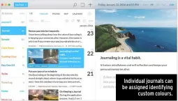  ??  ?? Individual journals can be assigned identifyin­gcustom colours.