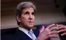  ??  ?? John Kerry, the US special envoy on climate, argues climate is ‘a freestandi­ng internatio­nal crisis’. Photograph: Tom Brenner/ Reuters