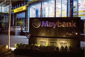  ?? BLOOMBERG PIC ?? Last year, more than 66 per cent of mobile banking transactio­ns in Malaysia were done through the Maybank App, while over 52 per cent of Internet banking transactio­ns went through Maybank2u.