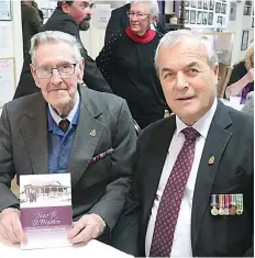  ?? ?? Trafalgar Thorpdale RSL’s oldest member and last surviving World War II veteran, Frank Waterton with president Jim Crowe.