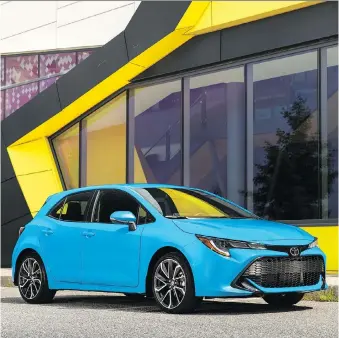  ??  ?? The 2019 Toyota Corolla Hatchback is a welcome addition to the Toyota family.