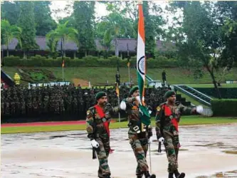  ??  ?? Opening ceremony of the Indo-Sri Lankan Joint Military Exercise Mitra Shakti 2016