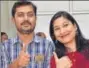  ?? HT PHOTO ?? ▪ Ekta Shekhar with husband Ravi