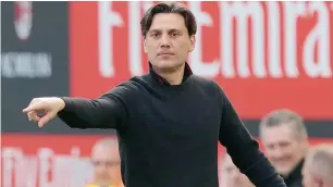  ?? Getty Images file ?? AC milan coach Vincenzo montella has thrown down the gauntlet to inter milan. —