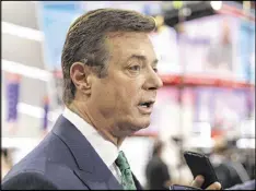  ?? MATT ROURKE / AP 2016 ?? Former Trump campaign chairman Paul Manafort is being investigat­ed by the Treasury Department’s Financial Crimes Enforcemen­t Network. No charges have been filed in the case.