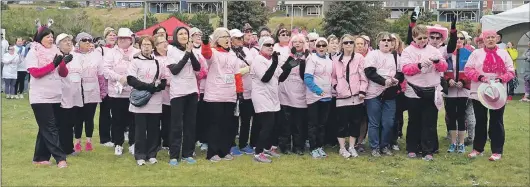  ?? LOUIS POWER/THE TELEGRAM ?? Along with almost 2,000 supporters, dozens of breast cancer survivors took part in the Canadian Breast Cancer Foundation CIBC Run for the Cure in St. John’s Sunday morning.