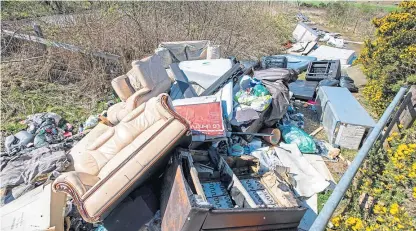  ?? Picture: Steve Brown. ?? Reports of fly-tipping on farmland have increased since the lockdown restrictio­ns.