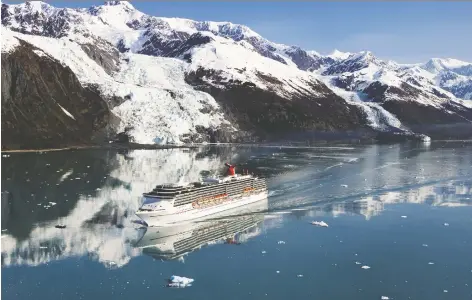  ??  ?? Carnival Miracle will be joined in Alaska by her larger fleetmate, Carnival Freedom, for the first time beginning in April 2021 on the Glacier Route.