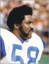  ?? Focus On Sport / Getty Images ?? ‘A TREMENDOUS PLAYER’ Isiah Robertson , a free-spirited, hard-hitting linebacker, watches the action in a 1971 game.