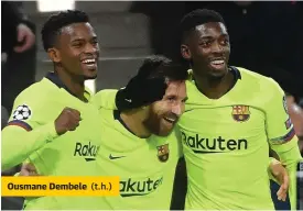  ?? FOTO: LEHTIKUVA-AFP/EMMANUEL DUNAND ?? Ousmane Dembele (t.h.)