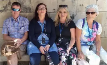  ??  ?? Liam O’Leary, Andrea Conroy, Patricia McNally and Kitty Murphy taking a break.