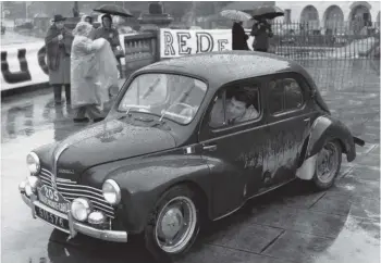  ??  ?? The little 4CV was an unlikely Monte Carlo Rally contender, but in 1951 Louis Rosier took his to 15th place overall. This image shows C Redele who finished in 44th place in the same event.