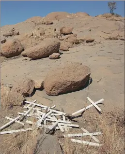  ?? PHOTO: SIMPHIWE MBOKAZI ?? In this file photo, taken a year after the Marikana tragedy, crosses were put on the koppie in remembranc­e of the miners who were shot and killed by police.