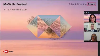  ??  ?? Screen capture of the panel speakers during the webinar aimed at helping profession­als upskill in order to meet the demands of future jobs