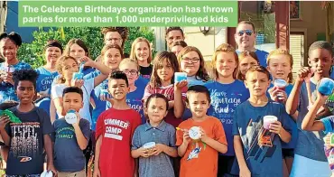  ??  ?? The Celebrate Birthdays organizati­on has thrown parties for more than 1,000 underprivi­leged kids