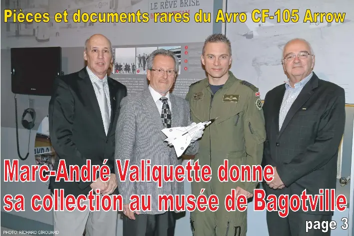 Marc-André Valiquette donne sa collection au musee de Bagotville ...