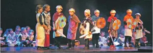  ??  ?? Children from Lochnell Primary School in Benderloch performed The Vikings.