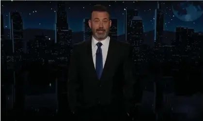  ?? ?? Jimmy Kimmel: ‘Donald Trump has said I’m not talented so many times Eric is starting to get jealous.’ Photograph: YouTube