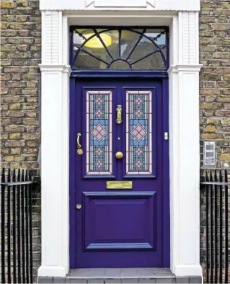  ?? ?? Knockout: An impressive Victorian front door with brass features