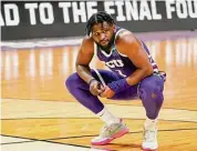  ?? John Leyba/Associated Press ?? TCU guard Mike Miles Jr. scored 24 points in the Horned Frogs’ loss to Gonzaga in the second round.
