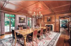  ??  ?? A dining area in the backcountr­y estate that designer Tommy Hilfiger and his wife recently sold.