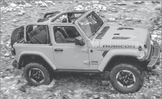 ??  ?? The Jeep Wrangler is an off-road focused vehicle that offers buyers a manual transmissi­on.