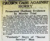  ?? Source / Auckland Libraries ?? The Herald reports on the start of the George Horry murder trial in 1951, some nine years after Eileen Jones disappeare­d.