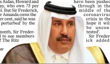  ??  ?? BIDDER: Former Qatari minister Sheikh Hamad
From Page 37