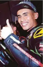  ??  ?? Hafizh Syahrin Abdullah finished 10th at the Sepang Circuit yesterday.