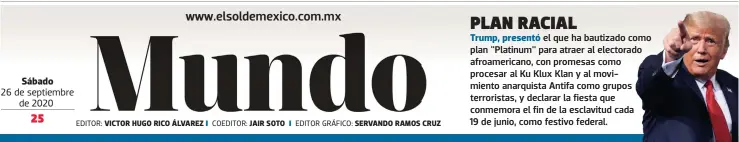  ??  ?? EDITOR: VICTOR HUGO RICO ÁLVAREZ
COEDITOR: JAIR SOTO
EDITOR GRÁFICO: SERVANDO RAMOS CRUZ