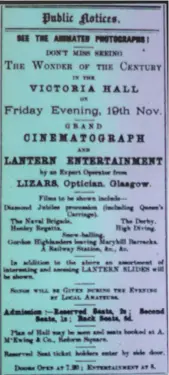  ??  ?? A Courier press notice about ‘the wonder of the century’ from the late Victorian era.