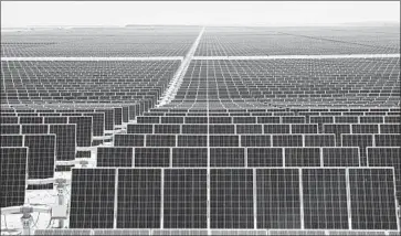  ?? Alfredo Estrella AFP/Getty Images ?? THE VILLANUEVA solar power plant in southern Coahuila state in Mexico is one of the world’s largest.