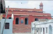  ?? HT PHOTO ?? The Dara Shikoh Library at one end of the Purani Chungi Maidan in Agra.