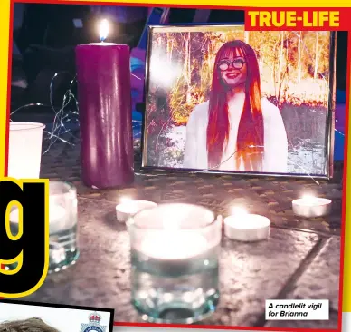  ?? ?? A candlelit vigil for Brianna