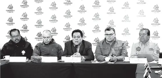  ?? SAÚL GONZÁLEZ ?? Plan Regional de Seguridad Ciudadana de Torreón, encabezada por Gerardo Márquez Guevara.