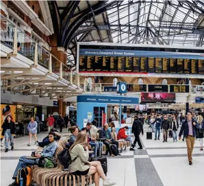  ?? JACK BOSKETT. ?? Plans for a £1.55 billion redevelopm­ent of Liverpool Street could lead to the creation of more than one million sq ft of mixed-use space, a new two-level concourse, and widened entrances at its southern end.