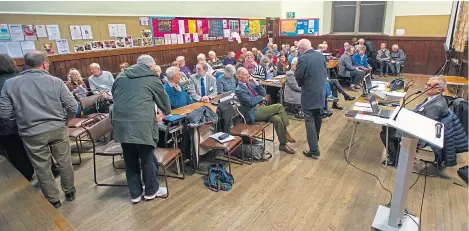  ?? Picture: Kim Cessford. ?? The well-attended meeting of Angus Presbytery at which the decision was made.