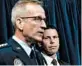  ?? SUSAN WALSH/AP ?? Gen. Terrence O’Shaughness­y, left, and Kevin McAleenan speak at a news conference Monday.