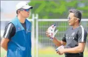  ?? GETTY IMAGES ?? India A coach Rahul Dravid with Prithvi Shaw.