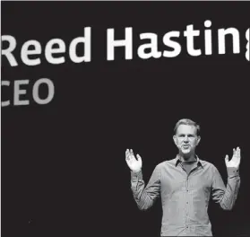  ??  ?? film festival has taken on Netflix co-founder and Chief Executive Officer Reed Hastings by banning films that are not released on the big screen from competing for its most prestigiou­s prize, the Palme d’Or.