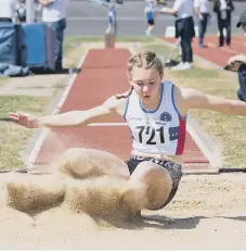  ?? ?? Ella Hutton in the under-15 girls triple jump