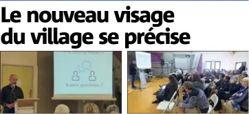  ?? (Photos Débé) ?? Le maire et son conseil sont à l’écoute des Montfortai­s curieux et prêts au dialogue.